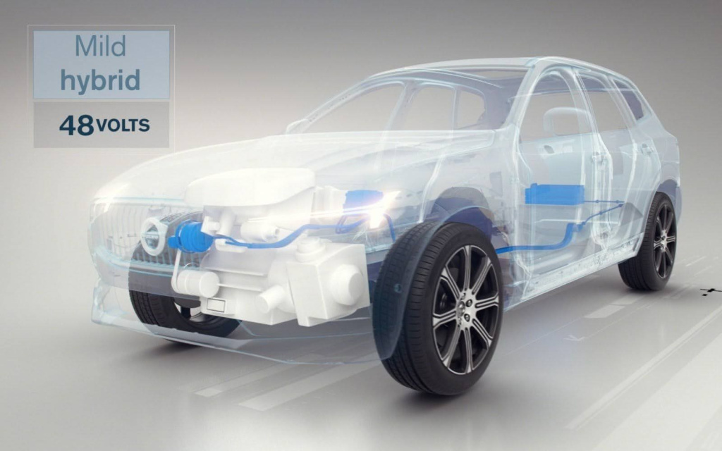 Авто с мягким гибридом Volvo Схема мягкого гибрида Volvo